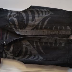 Skeleton denim vest